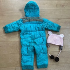 【80cm】スキーウェアつなぎラック&帽子セットの画像