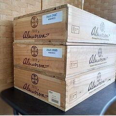 札幌【3箱セット ワイン木箱 蓋付き アルマヴィーヴァ 2010年&2011年】750ml×6本用 マイポ・ヴァレー ウッドケース ALMAVIVA 北20条店の画像