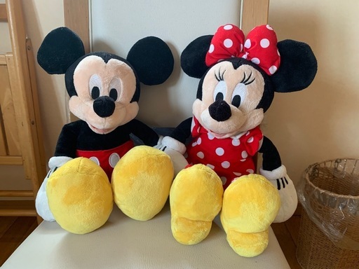 ミニーマウス&ミッキーマウスのぬいぐるみセット