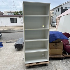 棚　5段　書類棚　収納棚  白　ホワイト　オフィス家具　カラーボックス　事務用品【80×34×183】の画像