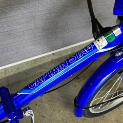 CAPTAIN STAG 折りたたみ自転車 青 20インチ 6段変速 札幌市白石区の画像