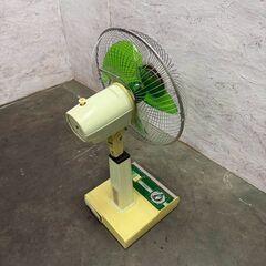 【National】 ナショナル 扇風機 F-30N1M グリーン 昭和 レトロ アンティーク 当時物 30センチ座敷扇 3枚羽 A0614の画像