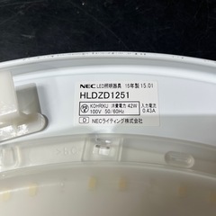 NEC LED照明器具 HLDZD1251 2015年製 シーリングライト 12畳用の画像