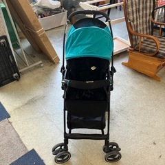 A2510-166 Aprica ベビーカー ブラック 乳母車SG基準 A形 1ヶ月〜36ヶ月 キズ汚れ有り の画像