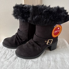 🉐未使用品ladies/ファー付ブーツ/LL sizeの画像