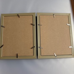 【無料　訳あり】額縁6  緑ツインフレームの画像