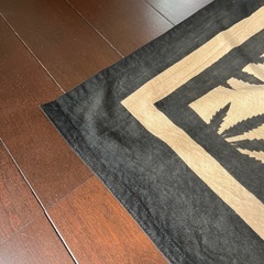 ヘンプ柄の風呂敷210×140㎝、綿100％の画像