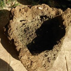 苔盆栽用　苔玉用　黒色溶岩石鉢。の画像