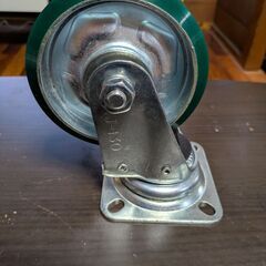 ユーエイ　産業用キャスターダフルS付自在車130径ウレタン車輪UWJB130Rの画像
