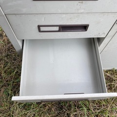 ライオン　LION 事務用　事務収納　書類棚　収納棚　スチール　グレー　昭和レトロの画像