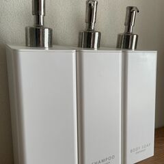 山崎実業 ツーウェイディスペンサー スクエア（シャンプー／コンディショナー／ボディソープ）の画像