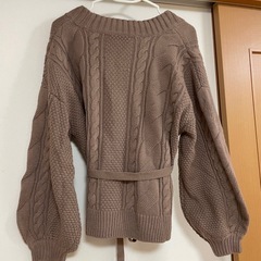 INGNI ケーブルカシュクールニットカーディガン モカ 羽織 カーディガンの画像