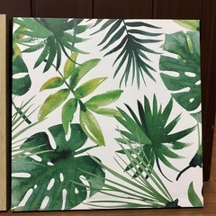 ボタニカルアートの壁に飾るキャンバス2つの画像