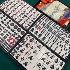 美品 麻雀マット＆麻雀牌セットの画像