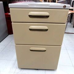 ITOKI 袖机 3段 幅39.5×奥行59×高さ62cm カギ付き グレー系 デスクワゴン サイドチェスト 収納 オフィス家具 事務用 イトーキ 苫小牧西店の画像