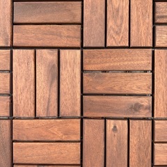 ベランダセット　テーブル＆チェア2脚＋フロアデッキ63枚🌿の画像