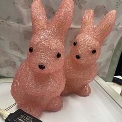 光るうさぎ2個セットの画像