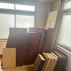 古建具 木製ドア＆襖 無料 譲ります（DIY・リメイク素材／旭川市内）の画像
