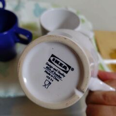 IKEA コップ4点（青2個・白2個）の画像