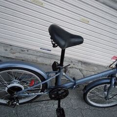 20吋 折り畳み自転車 外装6段/グレーの画像