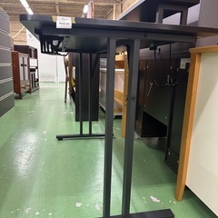 【ドリーム川西店御来店限定】☆ジモティー見たよ♪割引☆PCデスク　ブラック　カーボン調／クリーニング済み【2125560000029875】の画像