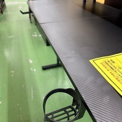 【ドリーム川西店御来店限定】☆ジモティー見たよ♪割引☆PCデスク　ブラック　カーボン調／クリーニング済み【2125560000029875】の画像