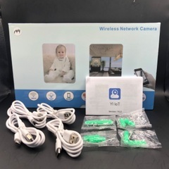 【144】新品4台 屋内 3MP デュアルレンズ ワイヤレスネットワークカメラの画像