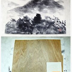 日本画　色紙作品まとめて　銘あり　水墨画　山水画　絵画　牡丹　竹と小鳥　山の風景　雪山風景　水彩画　佳詩女　竹　桜　夏山　147ZSの画像
