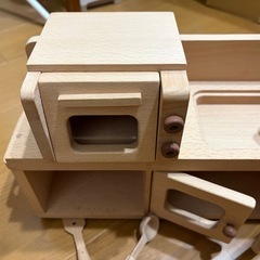 キッチン おもちゃ も木製の画像