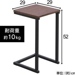 IRIS OHYAMA サイドテーブル SDT-29 コの字型デザイン 木目調ブラウンオーク/ブラック美品 アイリスオーヤマ 飾り台・小物置きの画像
