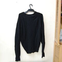 Burberrys セーター ウール100％ ブラック Vネック 40 スコットランド製 ブルゾン 二ット バーバリーズ 服 札幌市 清田区 平岡の画像