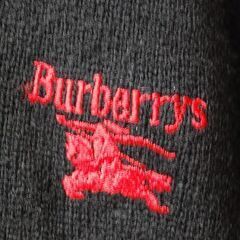 Burberrys セーター ウール100％ ブラック Vネック 40 スコットランド製 ブルゾン 二ット バーバリーズ 服 札幌市 清田区 平岡の画像