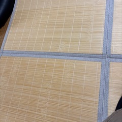 竹素材ラグマット　傷有りの画像