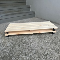 押入れキャスター押入れ台車すのこクローゼット収納　ストーブ収納　押入れラック　二台セットの画像
