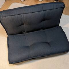 【無料】マットレスにもなるリクライニングソファ（幅100×奥行65×高さ58cm）／14段リクライニング・カバー付き・10月27日までにお引き取り可能な方の画像
