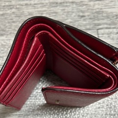 （美品）FURLA フルラ 三つ折財布 レッドの画像