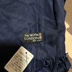 ネイビー　ストールの画像