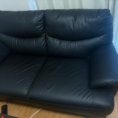 ソファ　3人掛け　ニトリ　黒の画像