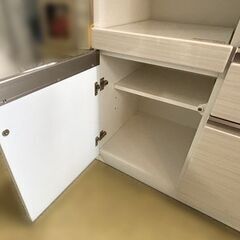 【自社配送は札幌市内限定】NITORI/ニトリ キッチンボード 幅120✕高さ200cm アイボリー系 中古【USED】菊水倉庫保管品の画像
