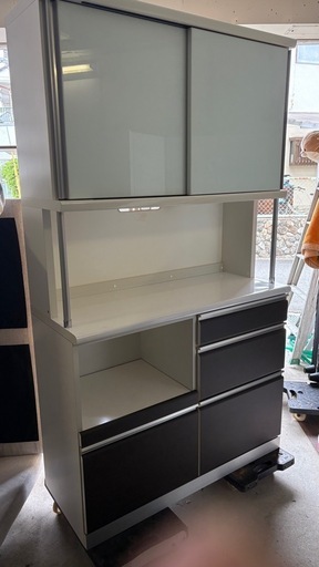 美品　食器棚　レンジ台　カップボード