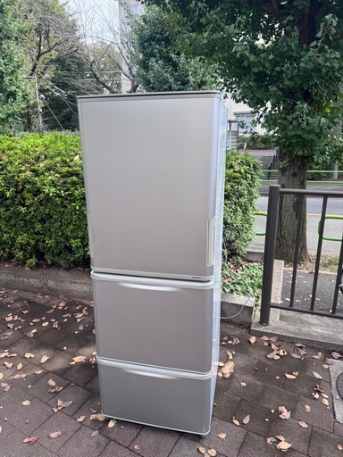 東京都東久留米市発！シャープ3ドア両開きSJ-W351D-S 2018年製クリーニング作動確認済み