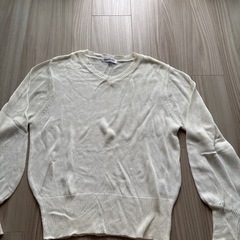 新品未使用　BROWNY ホワイト　長袖　サマーセーターの画像