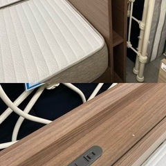 【愛品館 江戸川店 】 2枚組マットレス クイーンベッド NITORI（ニトリ）の画像