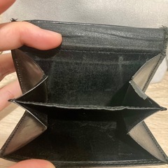 agnes b. アニエスベー 黒 三つ折り財布 レディース メンズ兼用の画像