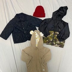 【男の子】80-90サイズ　冬服まとめ売り　17着セット　ニット帽つきの画像