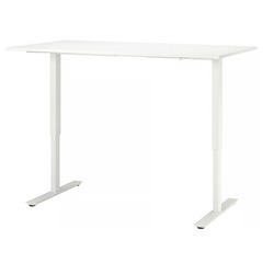 IKEA TROTTEN トロッテン 昇降式デスク　ホワイト　160x80 cmの画像