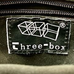 Three box ショルダーバッグ メンズ レザー バッグ カバン 黒 ブラック スリーボックスの画像