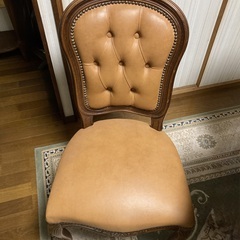 イタリアン家具　アンティーク　ダイニングセット　テーブル＋チェアー４脚の画像