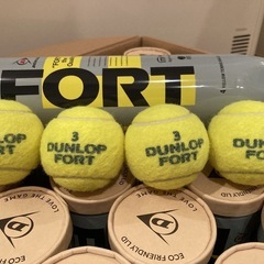 ［中古品] ダンロップ テニスボール DUNLOP FORT（ダンロップ フォート） 4球入 1箱（30缶/120球） の画像