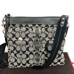 【極美品】COACH/コーチ☆斜め掛けショルダー6448 ブラック＆ホワイトの画像